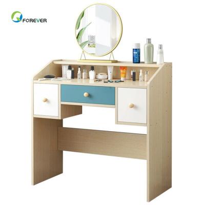 China (Other) Dressing Table Fashion Adjustable Wooden Dresser With Mirror Cabinet Modern Minimalist Dressing Table for sale