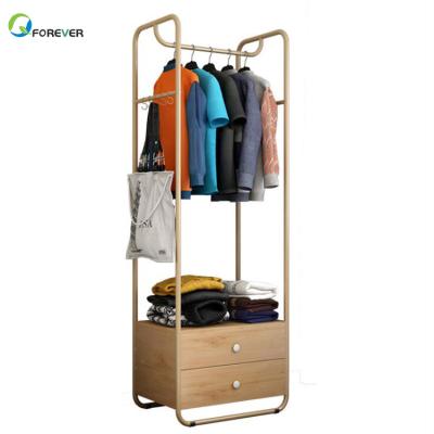 China Single Modern Multifunction Floor-standing PANEL Hanger Coat Rack With Drawer for sale