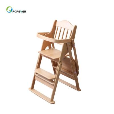 China Safety Children Eat Chair Folding Table Solid Wood Portable Kids Dining Chair Baby Chair for sale