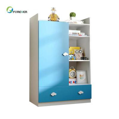 China PANEL Simple Modern Boys And Girls Storage Furniture Children's Wardrobe With Drawers for sale