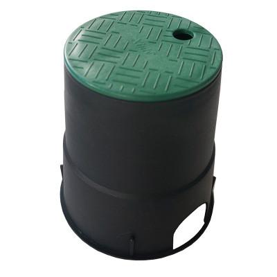 China ABS Plastic Ground Garden Irrigation Valve Box Anti UV 6 Inch Round Shape for sale