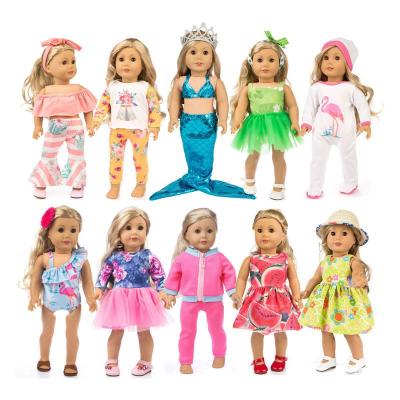 China Wholesale 18 Inch LL Girl's Toy Dressup Doll Simulation Doll's Height Increasing Princess Dress Clothes for sale