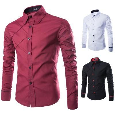 China New Design Anti-wrinkle LL042 High Quality Luxury Men Shirt Winter Casual Plaid Plus Size Mens Shirts for sale