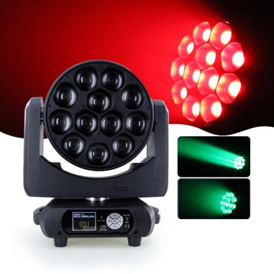 China Moving Stage 4in1 RGBW DJ Stage Light 12*40W Led Zoom Wash Moving Head Light for sale