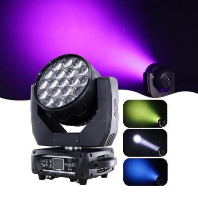 China Easy Installation 4in1 19*15W Led Stage Wall Washer Lights Bee Eye Strobe Beam Zoom Wash Moving Head Light for sale