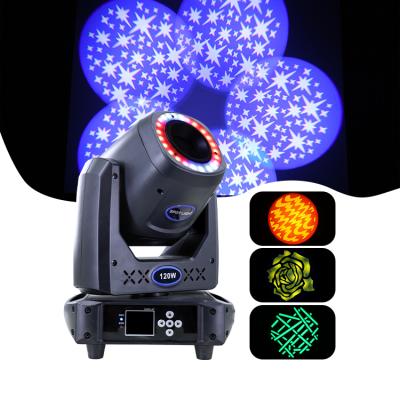 China Jiggle Pattern 120W Moving Head Spot LED Beam Light With One 100W LED White Light + 24 LED Chips for sale