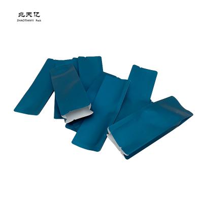 China Dark Blue Medium Sealing Packaging Bag Food Grade Side Gusset Organ Coffee Moisture Proof Packaging Bag for sale