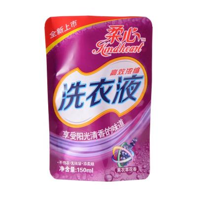 China Laundry Hand Wash Liquid Package Moisture Proof Holder Up Bath Gel Plastic Packaging Bag Customized for sale