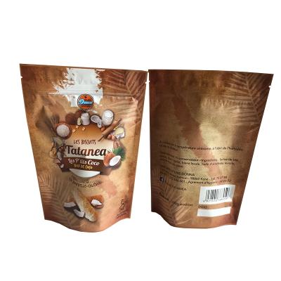 China Selling Recyclable Top Inflatable Aluminum Foil Zipper Matte Frosted Plastic Packaging Bag For Potato Chips for sale