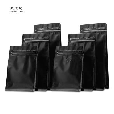 China Moisture Proof Seal Eight Side Coffee Bag With Zipper Tea Aluminum Foil Bag Coffee Bean Packaging Bag With Air Valve for sale