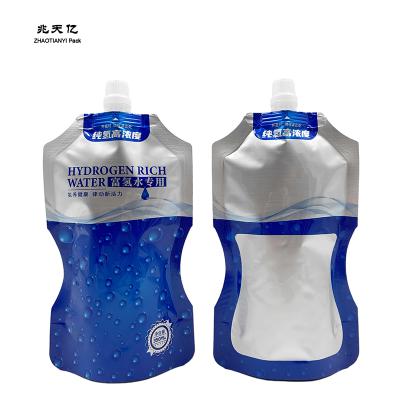 China Stand-up 350ml barrier pouch plastic bag packaging with spout aluminum foil packing bag for liquid food for sale