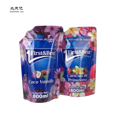 China Color Draw Design Beverage Packaging Pouch PE Plastic Beverage Moisture Proof Holder Up With Spout for sale