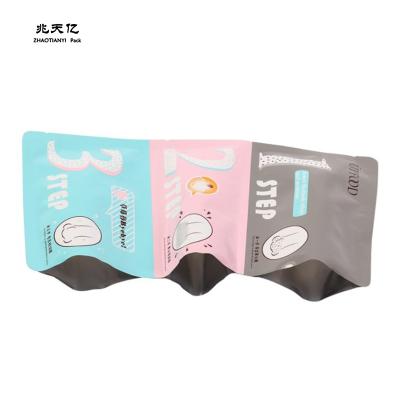 China Aluminum Foil Moisture Proof Plastic Composite Sealing Formed Packaging Sachet 3 In 1 Skin Care Products Packaging Bag for sale