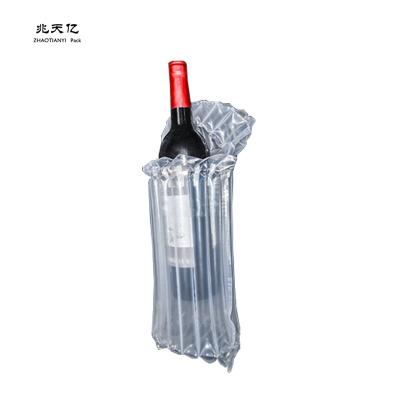 China Customized Food Packaging Air Bubble Column Wrap Roll Films Cushion Air Packaging Protective Roll Film For Red Wine for sale