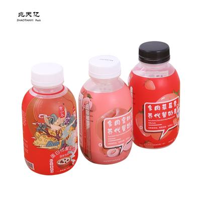 China Heat Seal PE/PVC/PET/POF Material High Shrink Wrap Label Packaging Sleeve Label Heat Shrinkable Films For Milkshake Stretch Film High Heat Seal for sale