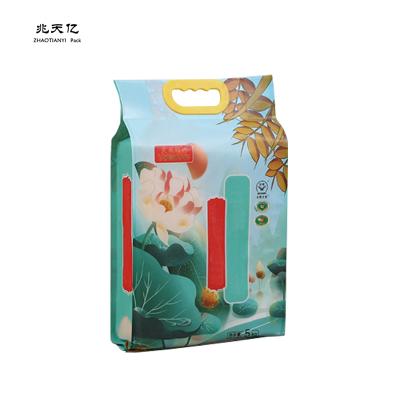 China Cheap Price Moisture Proof Factory Selling Food Package Customized Printing 5KG Vacuum Rice Packing Bags for sale