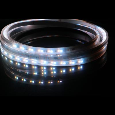 China Landscape 1516 SMD 5050 2835 14W IP65 Square Waterproof Silicone Extrusion Tube DMX512 RGBW LED Strip for sale