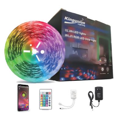 China Smart home alexa smart sync music remote cob light backlight bluetooth tv wifi smd 5050 12v 24v rgb rgb led strip for sale