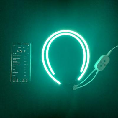 China Small Size Bluetooth WIFI TUYA LED Neon Light PC Flex Side View Black Silicone App Voice Music Sync Scenery for sale