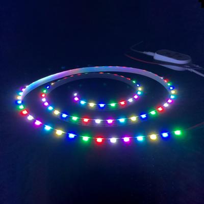 China Portable bluetooth wifi 30leds/m neon lights 10m tv music waterproof sync flexible sk6812 ip67 rgb led strip for sale