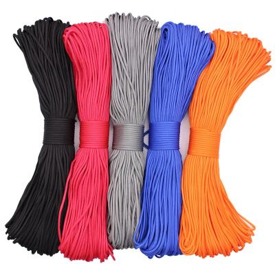 China 100m Outdoor Emergency Survival Paracord Paracord Outdoor Camping Surge Traveling Tactical Rope for Wristbands and Lanyards for sale