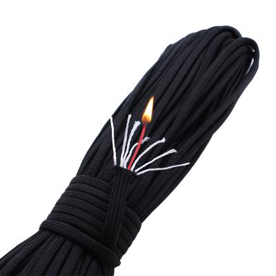 China Help Ignite a Red Rope Paracord of Fire Flammable Material Survival Parachute Rope Emergency 100ft Bushcraft 550 for sale