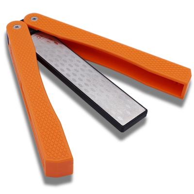 China Coarse Grinding Foldable Outdoor Gear Outdoor Camping Rise Travel Handheld Knife Sharpening Stone For Sissors for sale