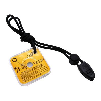 China Outdoor Camping Increasing Survival Tool Whistle Pocket Signal Rescue Traveling Acrylic Mirror For Emergency for sale