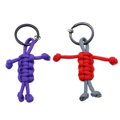 China Portable Paracord Hand Braid Paracord Lanyard Rope Wholesale Custom Keychain With Key Chain Ring for sale