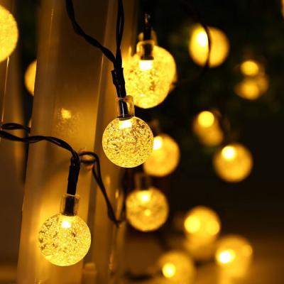 China Waterproof 30 LED String Lights Bubble Ball Lamp String Lights Outdoor Party Solar Powered Direct Solar Powered Decoration Holiday Wedding Christmas Ball Makers for sale