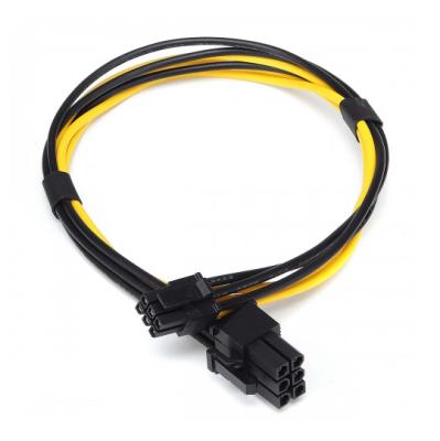 China COMPUTER 18AWG 6 PIN MALE TO PCI-E 6 PIN MALE POWER EXPANSION CABLE VIDEO CORD for sale