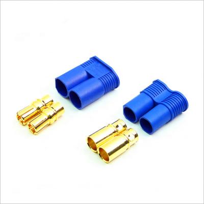 China High Power EC8 Battery Connector 8mm Bullet Connectors Gold Plated Male And Female For RC Heavy Truck Car Jump Starter for sale