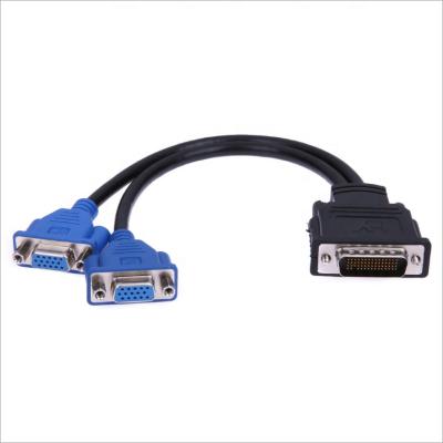 China Wholesale Price Computer DMS-59 59Pin DVI Male To Dual VGA 15 Pin Female Splitter Adapter Cable For Monitor TV Projector Computer for sale