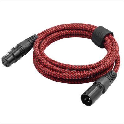 China High Quality 3Pin XLR Microphone Male To XLR Female Audio Cable Shielded Anti Blocking XLR Microphone Mixer Recorders Extension Cable 3m for sale