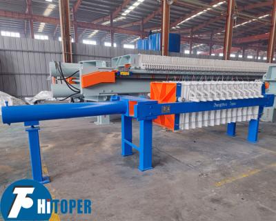 China Hoge efficiëntie Quick Open Cake Discharge Filter Press, WWTP 10m2 Automatische Filter Press Machine Te koop