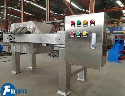 China 450mm Plate Stainless Steel Filter Press for Food Grease Filtration Treatment for sale