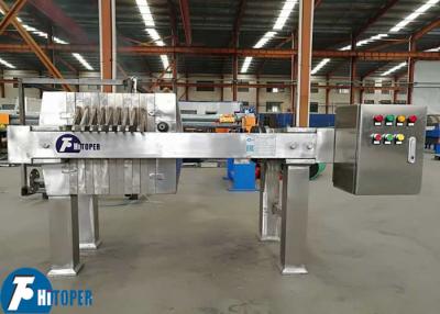 China Stainless Steel Filter Press with White Silicone Rubber Seal for High Pressure Filtration for sale