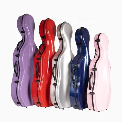 China High Quality 4/4 CELLO OEM Fiberglass Cello Best Custom Selling Wholesale Case 3/4 1/2 1/4 1/8 With Wheels for sale