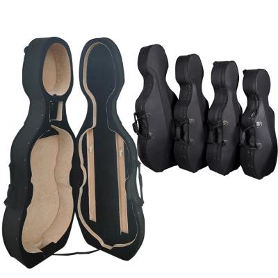 China Gaosijia Wholesale Price Cello Case Foamed Lightweight Cello Case Foam Custom OEM With Accessory Pocket 4/4 Wheels 3/4 1/2 1/4 for sale