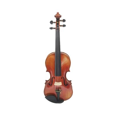 China Handmade brown violin 4/4 AV004 antique style flamed maple oil varnish high quality flawless solid for sale