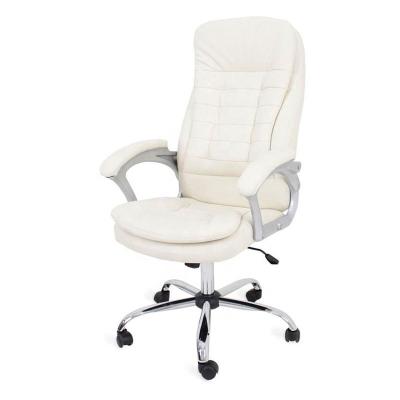 China Modern Design Home Furniture Modern White Leather CEO Swivel Rolling Armchairs For Office for sale