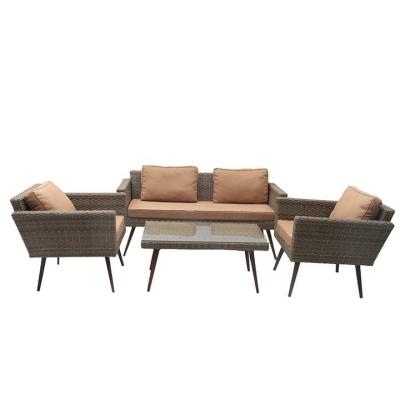 China Modern Outdoor Sectional Sofa Sets Rattan Table Chair Wicker Outdoor Furniture for sale