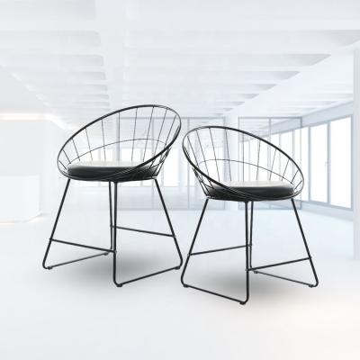 China Contemporary Outdoor Wedding Metal Frame Dining Chair Black Metal Dining Chair for sale