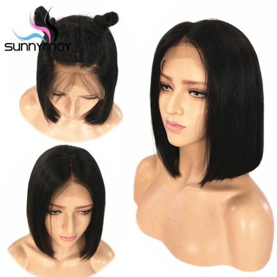 China Wholesale High Quality Straight Virgin Human Hair Natural Hairline Lace Front Wig 100% Natural Brazilian Hair Full Lace Wig Vendors for sale