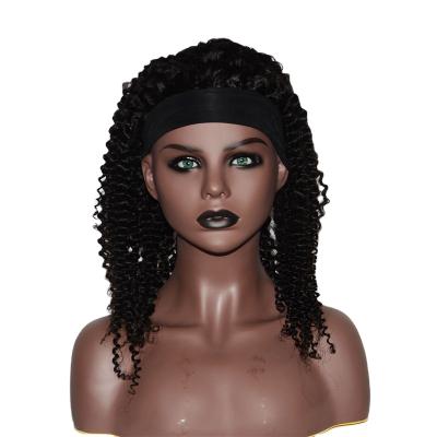 China Silky Straight Wave Drop Shipping Wholesale Cheap Hair Band Head Band Deep Curly Wigs For Black Women Wig Headband for sale