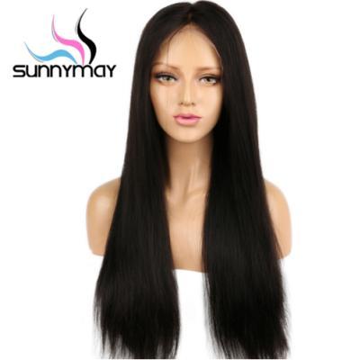 China Full Lace Human Hair Wigs 130% Density Brazilian Deep Wave Straight Lace Wigs With Natural Hairline for sale