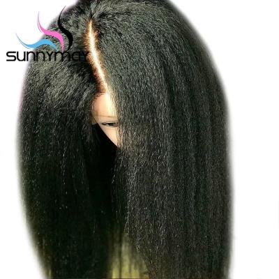 China Sunnymay 13x6 Lace Front Human Hair Wigs With Baby Curly Remy Kinky Straight Hair Pre Plucked Brazilian Lace Front Wigs Glueless for sale