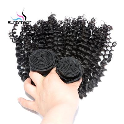 China Curly Curly Can Be Dyed Brazilian Curly Weft Bundles Non Remy Hair Curly Hair Hair Weave Extension for sale