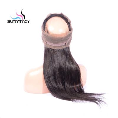 China Wholesale Brazilian Straight Human Hair 100% Natural Virgin Hair Color Straight 360 Lace Headbands for sale