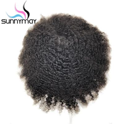 China Sunnymay 8mm Full Swiss Human Hair Lace Front Toupee 8*10 Afro Kinky Curly Lace Remy Indian Hair Remy Indian Hair for sale